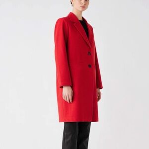 red chesterfield (overcoat) from the Japanese fashion brand HARE